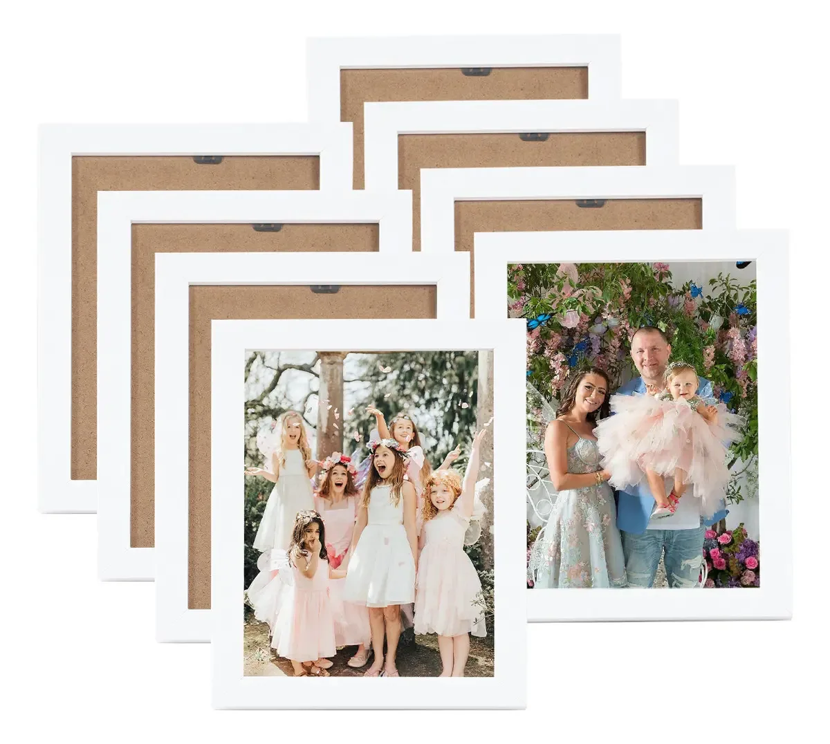 8 molduras para fotos, molduras decorativas, retrato, cor branca