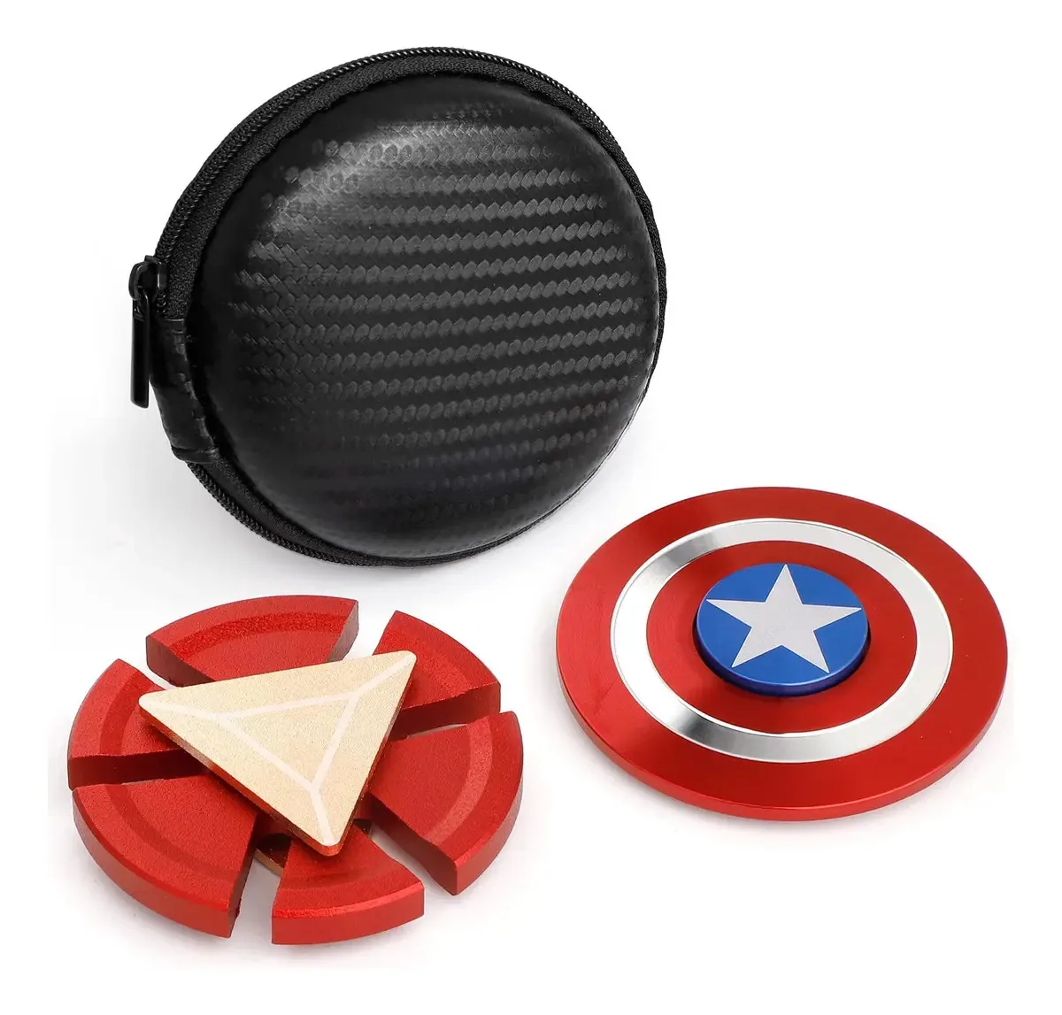Xstar Captain Shield Marvel Fidget Spinner Hand Spinner Brinquedo de cobre Brinquedo de metal de aço inoxidável Fidget Finger Toys Gyro Stress Relief Bucket Edc Adicione Adhd Focus Toy para