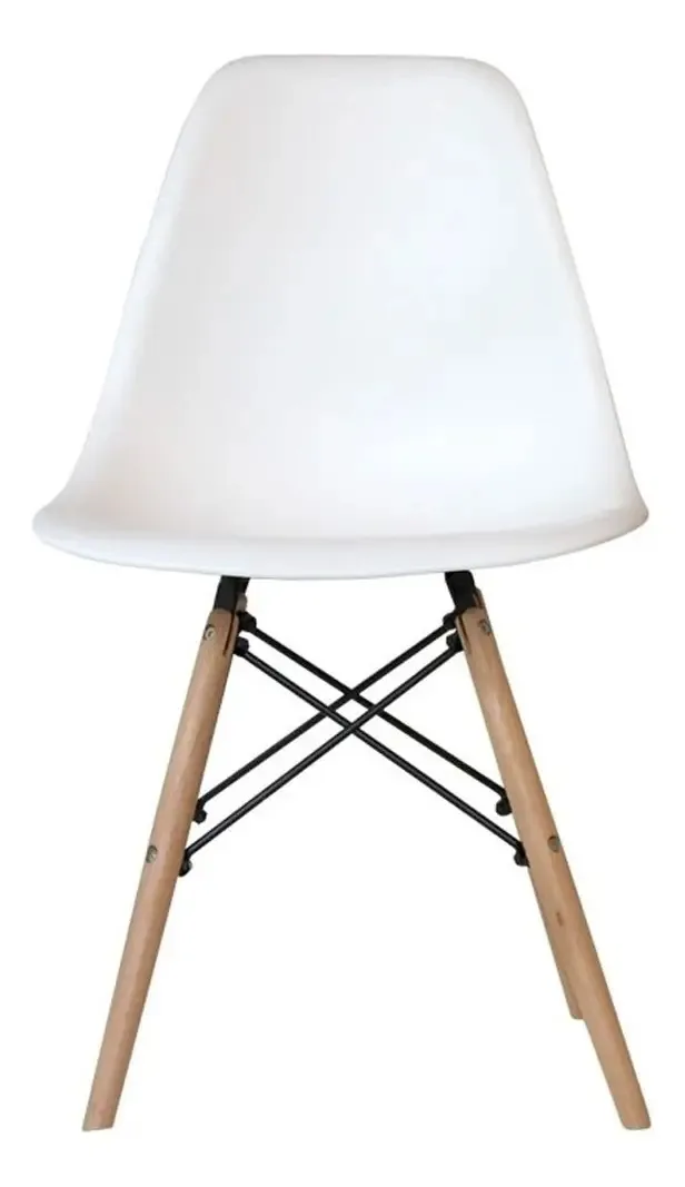 Cadeiras coloridas Eames para adultos, assento branco