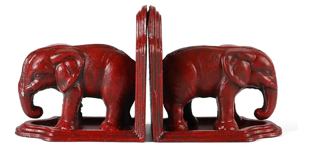 O livro Retrome Elephant termina para guardar livros, suportes para livros para prateleiras