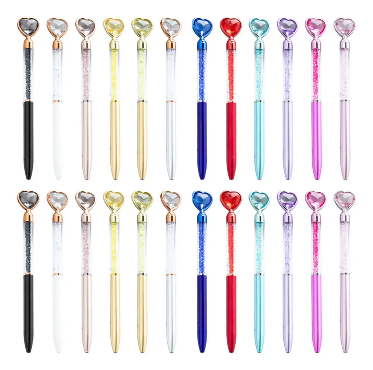 Canetas diamantadas Jdyselect® para 2,4 canetas tipo amor, lembranças para presentear
