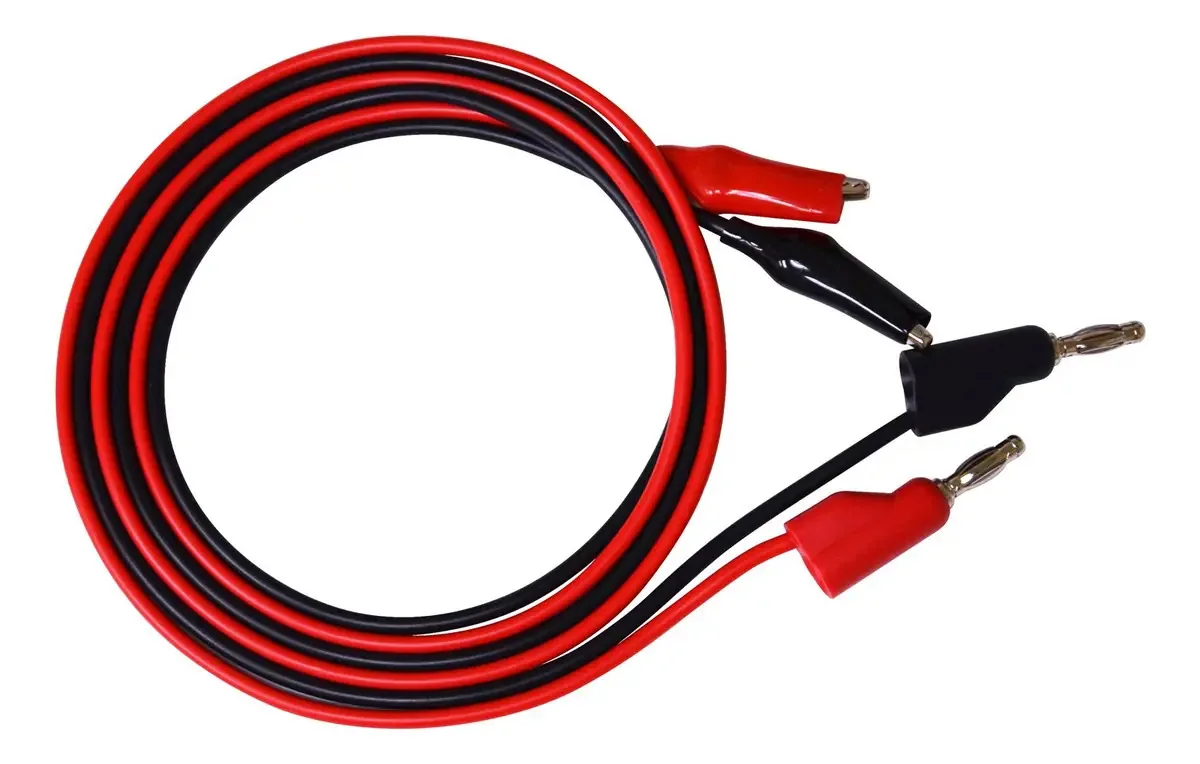 Conjunto de cabos de teste com conectores Banana To Clip