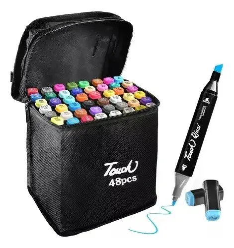 48 marcadores de cores, pincel de lápis duplo, marcadores de caneta aquarela com base, conjunto de marcadores de desenho para iniciantes, criativos, artistas, amadores, colorir