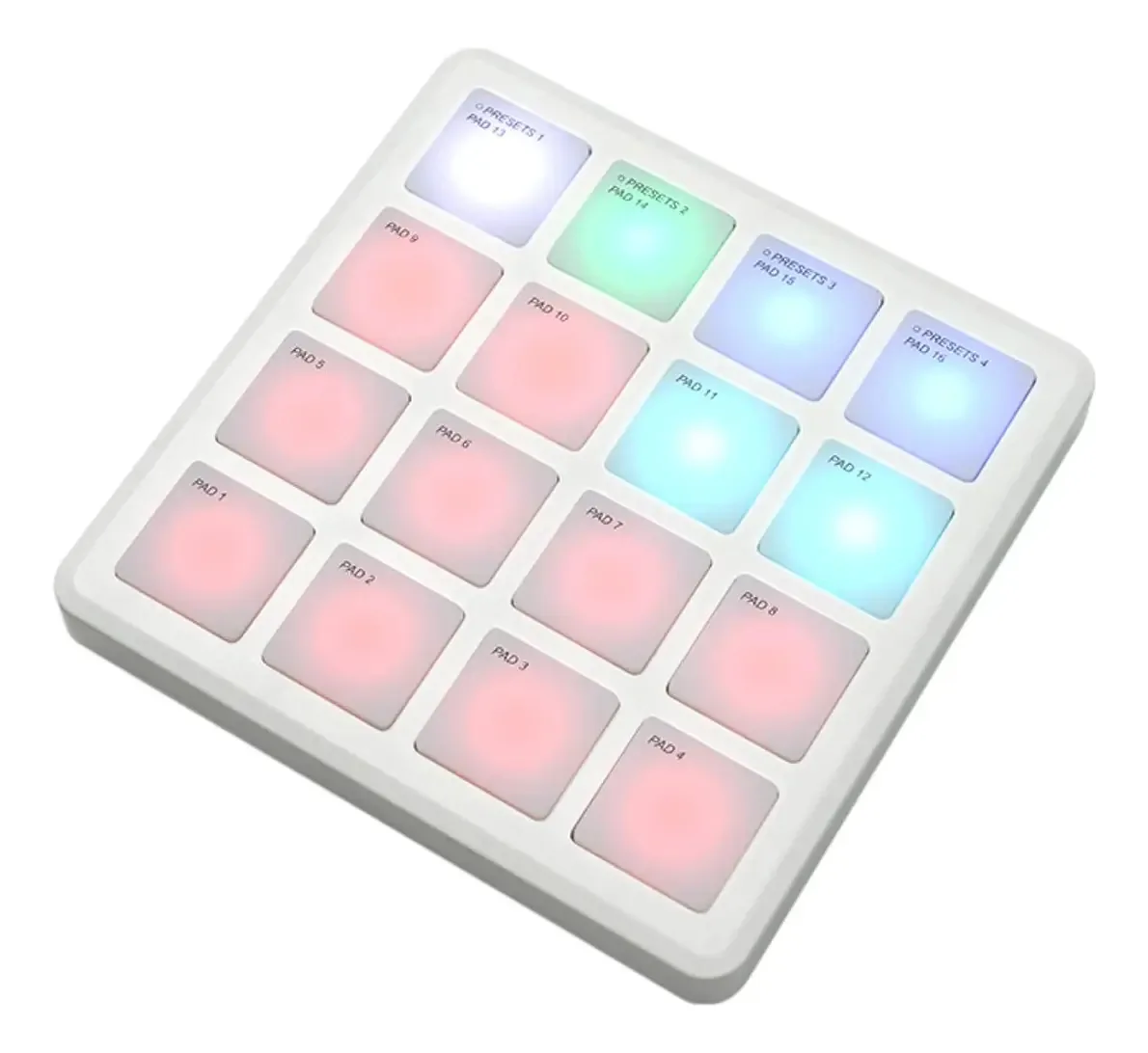 Controlador MIDI Pad M-Vave SMC-Pad Pocket 16 Teclas RGB USB-C