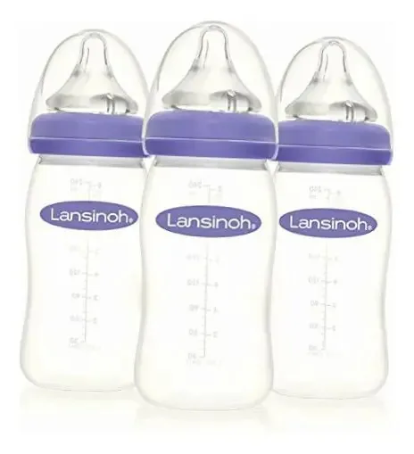 Conjunto de garrafas Lansinoh Momma, sem BPA e BPS