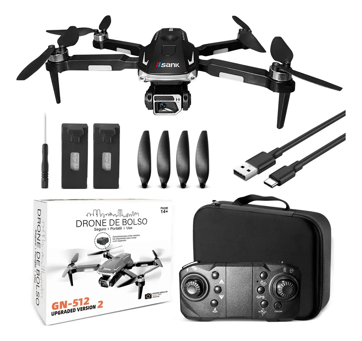 Drone ZD012 Profissional 4K com GPS e Câmera Dual FPV