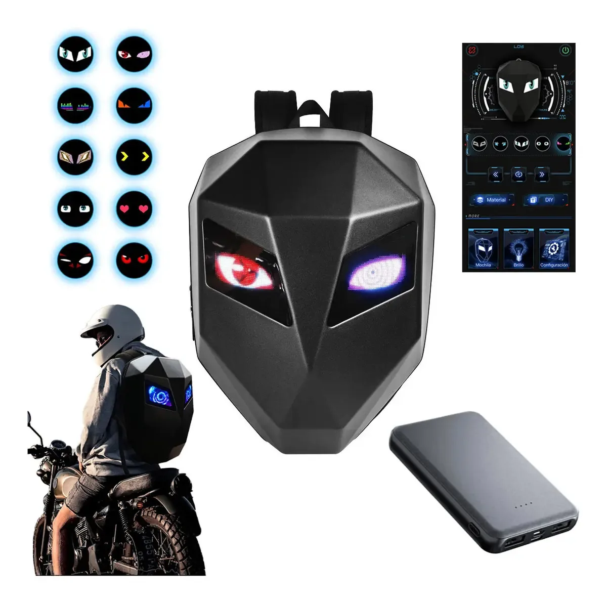 Mochila para moto SOIOMSE DIY mochila para moto - preto