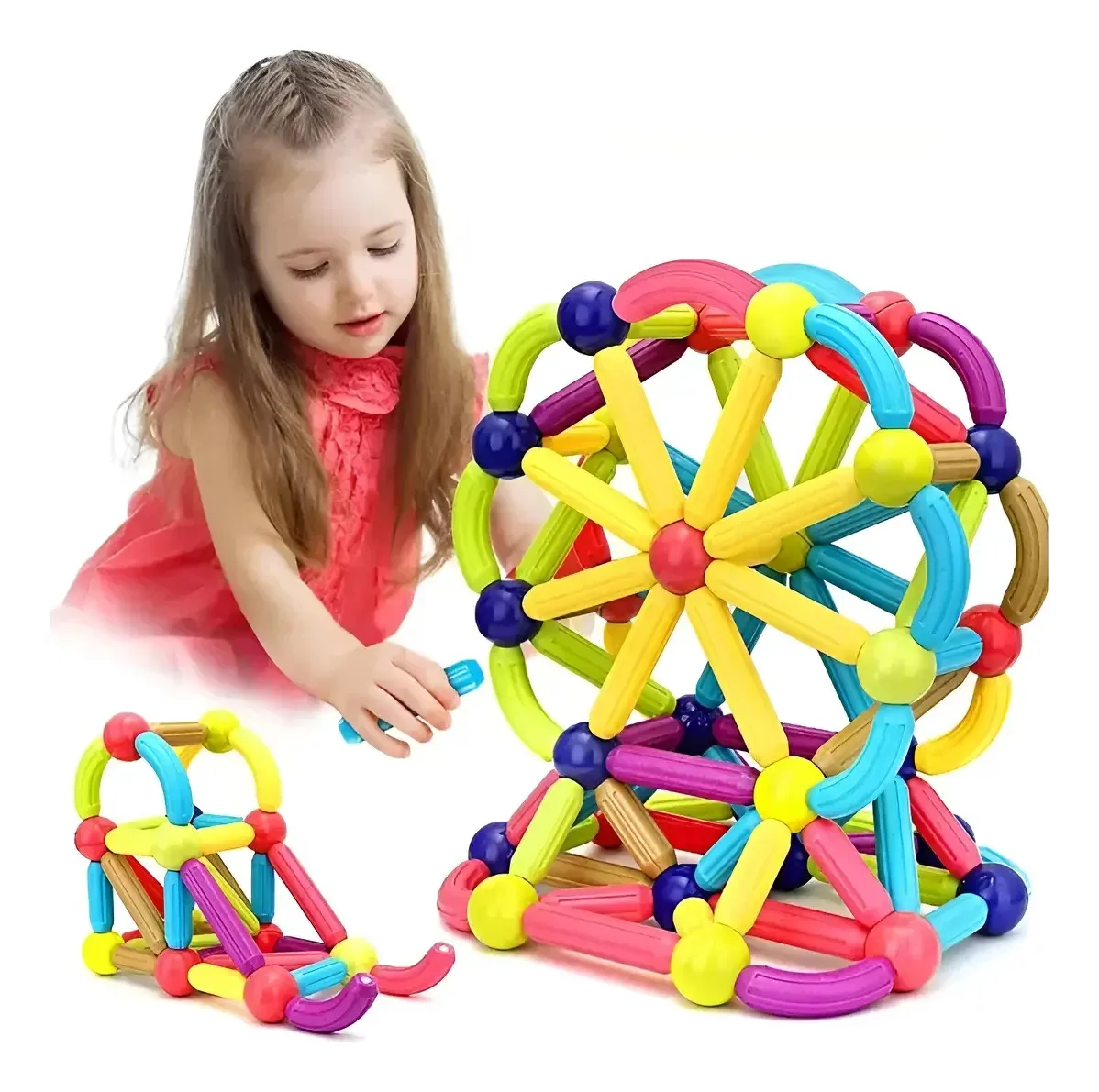 Brinquedos magnéticos de blocos de construção 42 unidades 3D Kids 42