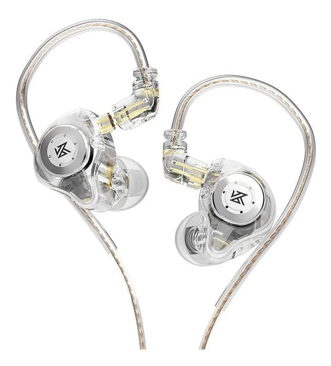 Fone De Ouvido Kza Edx Pro Sem Microfone Dynamic Retorno De Palco Profissional Gamer Hifi Bass 2 Drivers Cristal