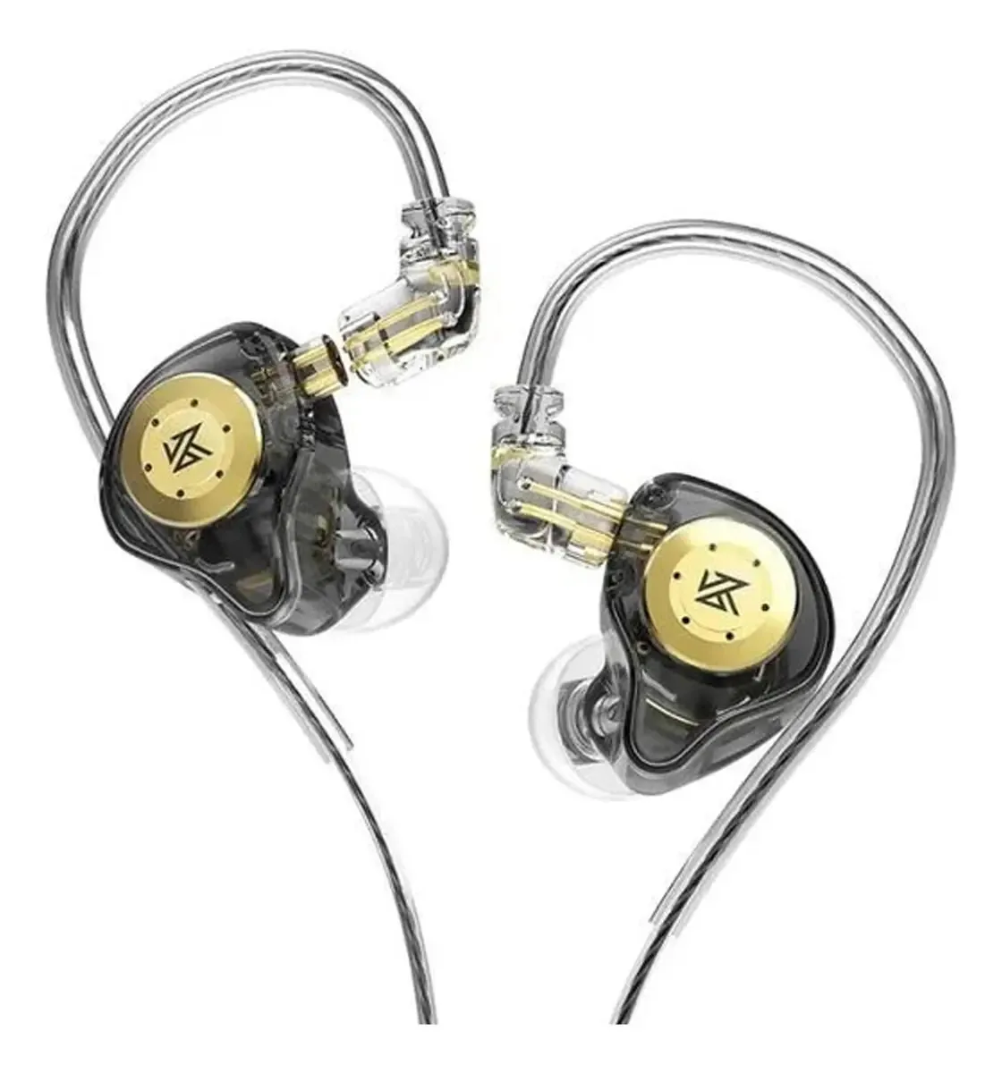 Fone De Ouvido In-ear Retorno De Palco Profissional Dj Musico Sem Microfone Hifi 2 Drivers Kza Edx Pro Preto