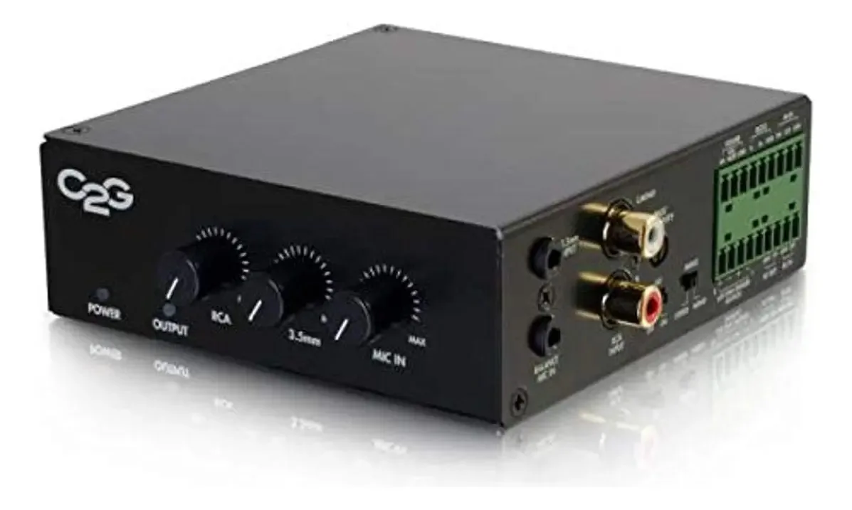 Amplificador de áudio C2g 40880 8 Ohm 50w, classificação plenum, taxa máxima
