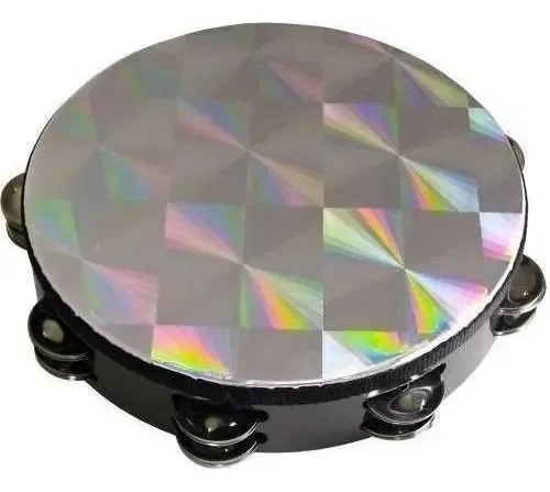 Tamborim Prismático Remo Asia Tambourine 6', cor preta