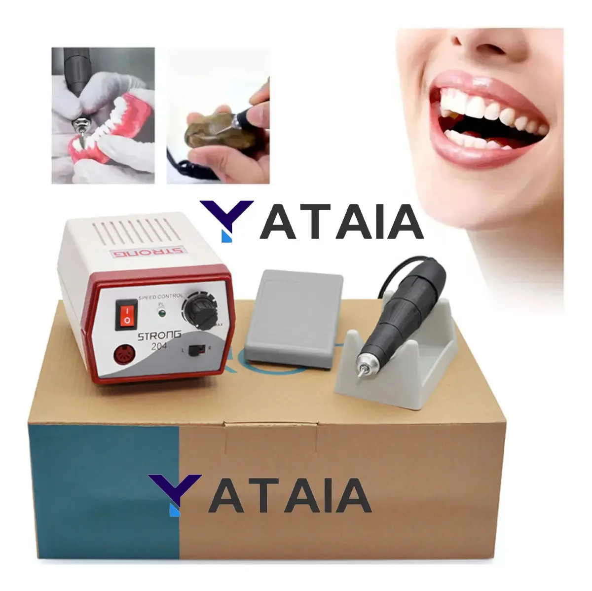 Polidor dental micromotor YATAIA Sander N3 Straight Connector Angu Polidor dentário Elétrico Portátil Polidor Micromotor Polidor elétrico Polidor elétrico Lixadeiras de 35.000 rpm Cor VERMELHA