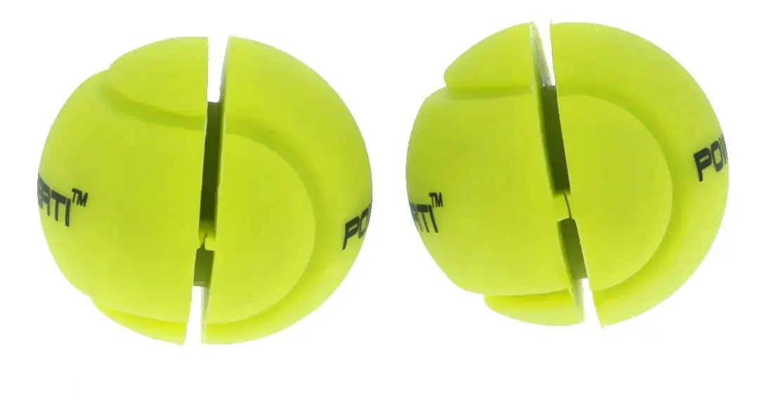 Sm Sunnimix Amortecedores de Vibração de Silicone para Raquete de Tênis (2 Unidades) Forma de Bola de Tênis, Amarelo, 22 Mm