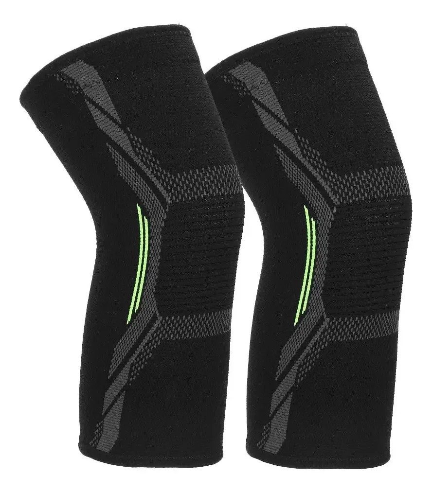 Joelheiras de Compressão, Joelheiras Esportivas Elásticas (1 Par) para Motocross, Voleibol, Trabalho, Bicicleta, Basquete, Design Antiderrapante, Distribuição Uniforme de Pressão(s)