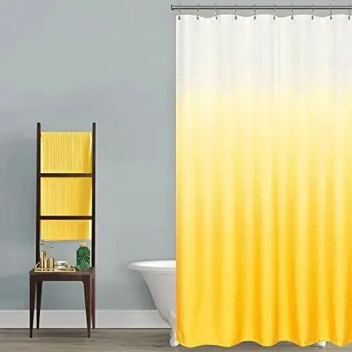 Mrs.Naturall com cortinas de chuveiro em gradiente - Amarelo