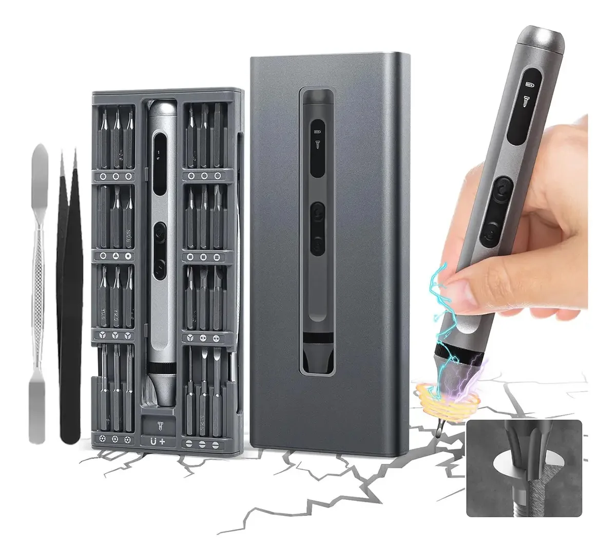 Chave de fenda elétrica Kit de chave de fenda sem fio Torx