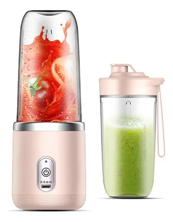 Primer elétrico, liquidificador, 6 lâminas, primer rosa