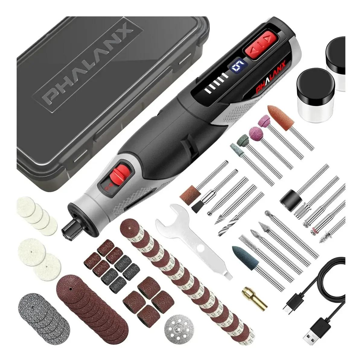 Kit de ferramentas rotativas sem fio Phalanx 4v 80