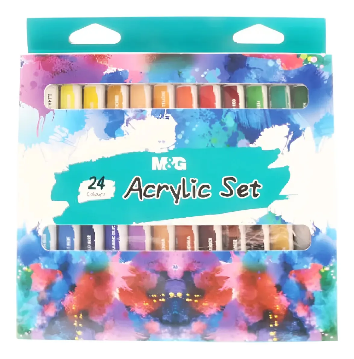 Conjunto de arte profissional de tintas acrílicas M&g 12mlx24colors