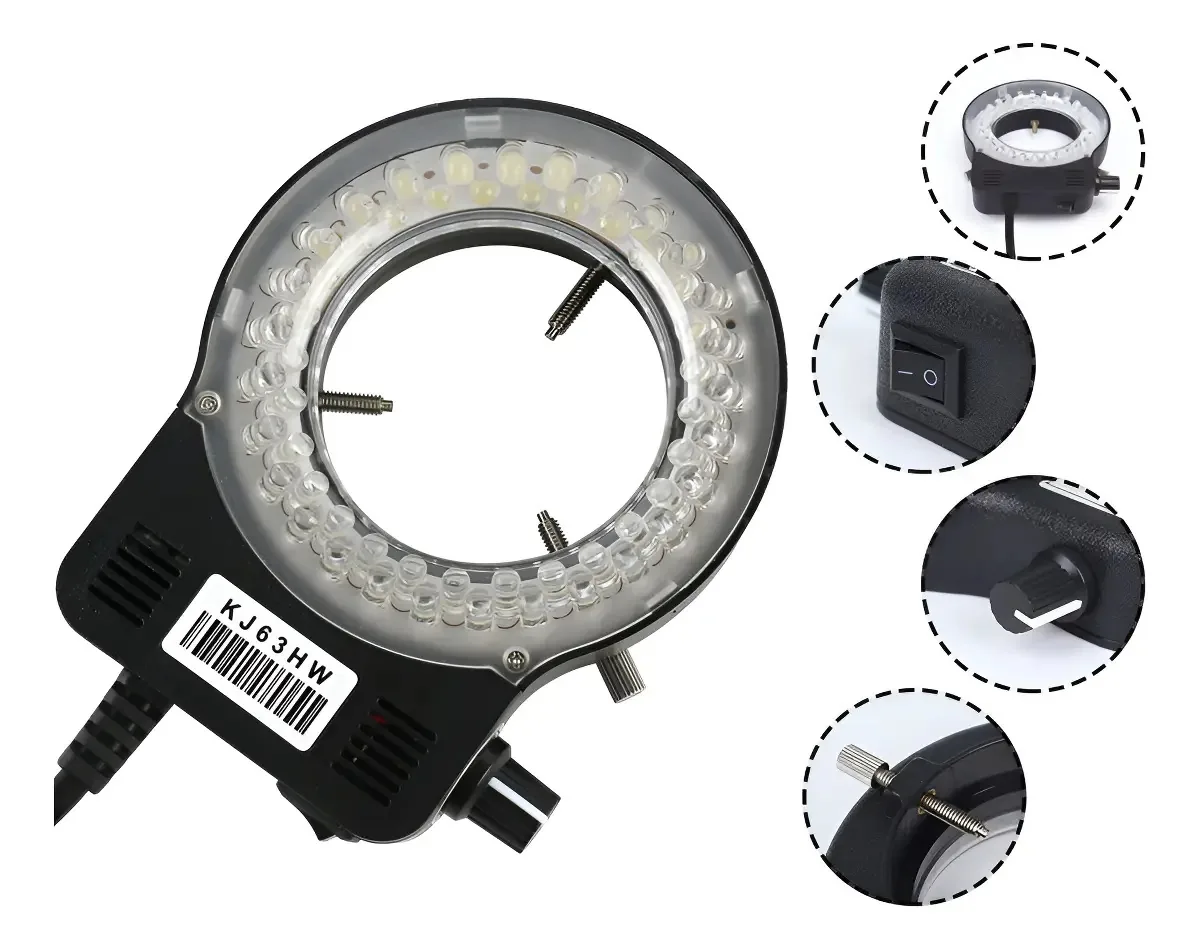Anel de 56 luzes Anel LED para microscópio estereoscópico