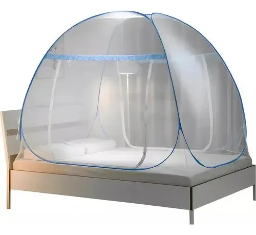 Mosquiteiro dobrável para cama Desitadesi Mosquiteiro Net Pavilhão de 1,8* 2* 1,5 m Pavilhão Mosquiteiro para berço Mosquiteiro para pavilhões de cama Mosquiteiro Cama de 2 portas