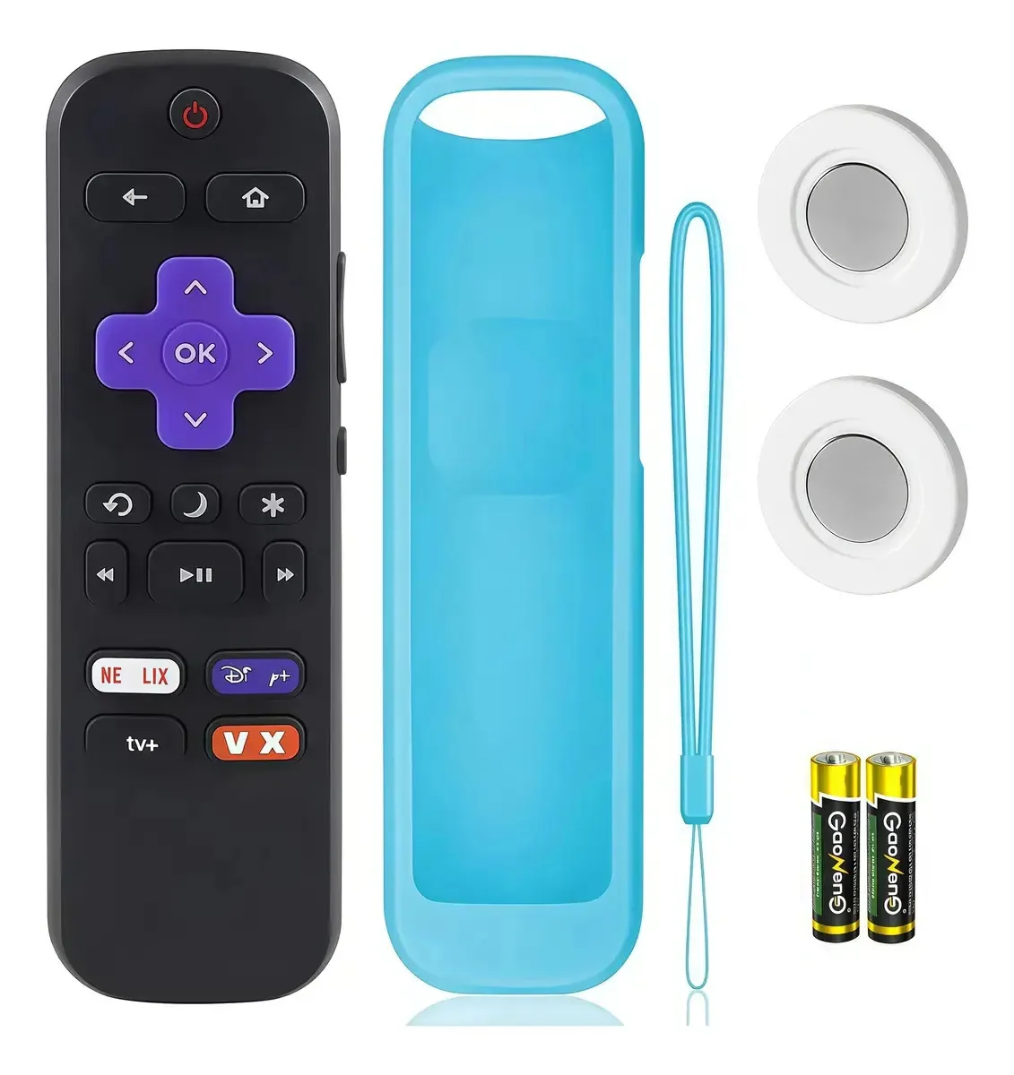 Controle remoto Tomokasa para Roku Tcl Hisense Atvio Sansui Black