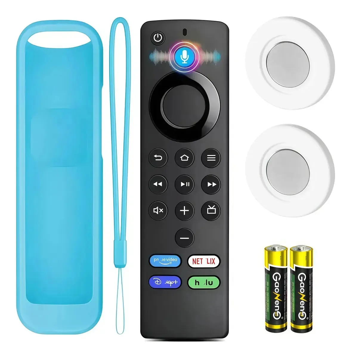 Controle remoto Tomokasa para Amazon Fire TV Stick 4k Lite Cube Max Voice Capability, controle remoto, capa protetora que brilha no escuro e 2 baterias