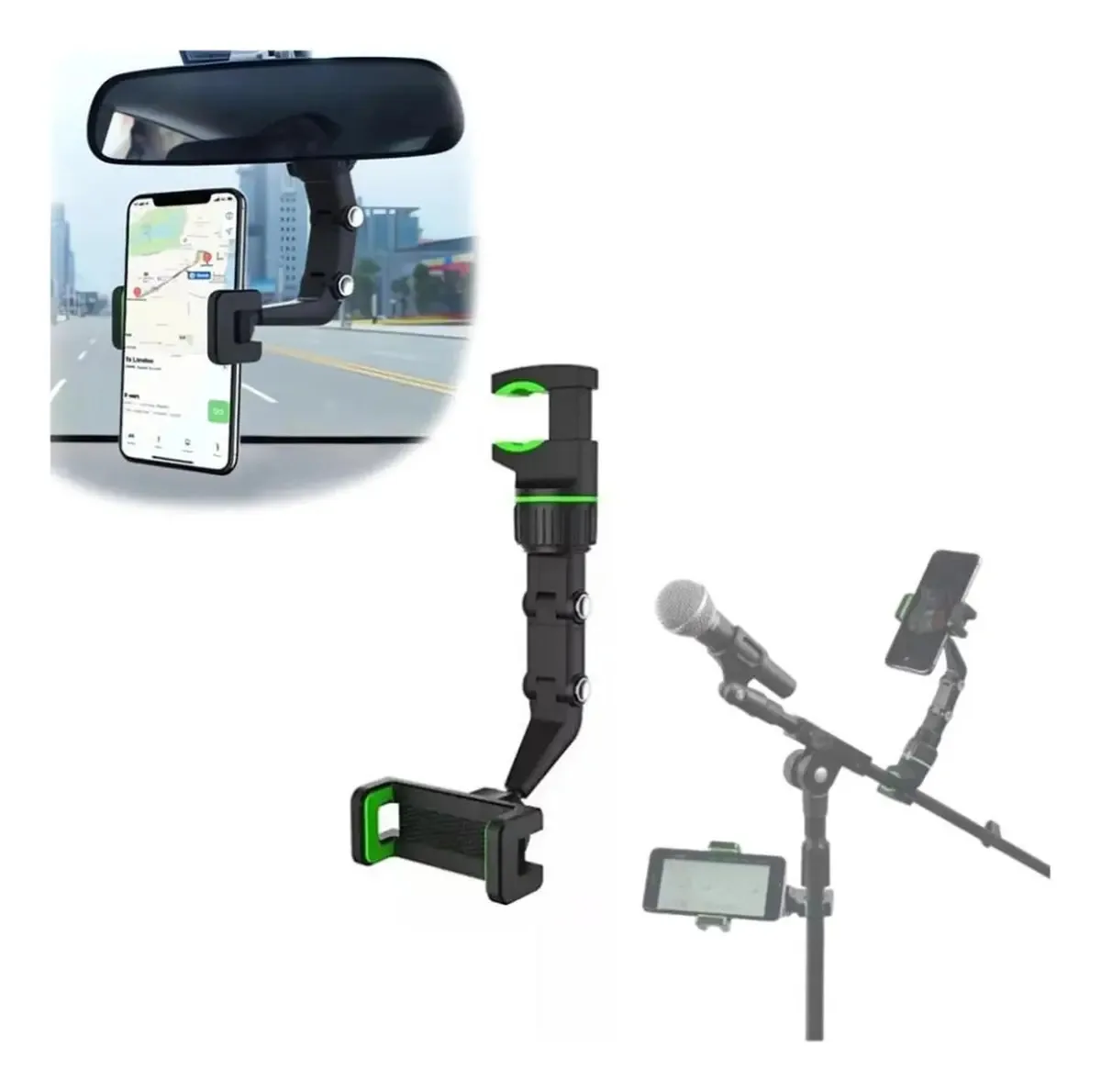 Suporte de microfone de telefone, suporte de microfone flexível, suporte de microfone ajustável para iPhone, suportes de música para iPhone 14, 13, 12, Max Pro, Samsung Galaxy, tudo