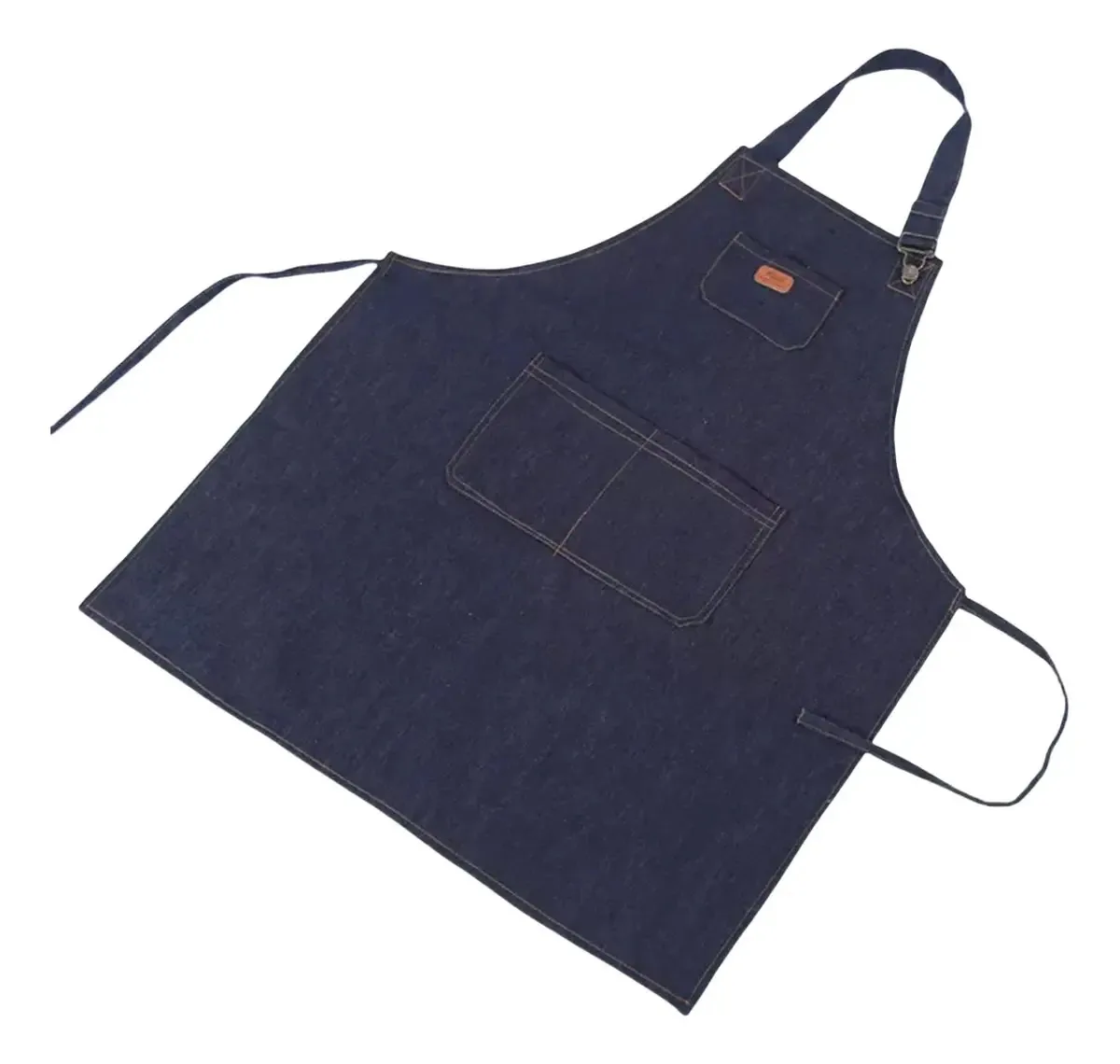 Jeans unissex, avental de barbearia ou cabeleireiro, azul