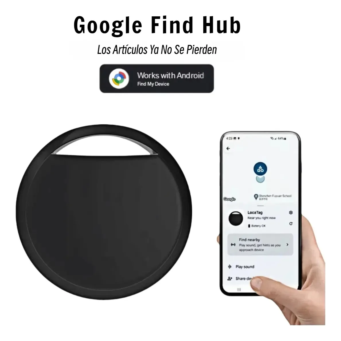 Localizador de objetos TUCOMS GPS-Android-GTAG cor preta