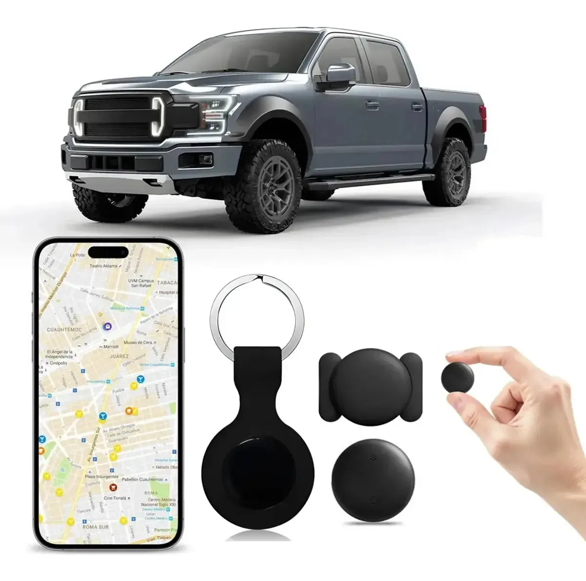 Localizador automático de etiquetas inteligentes do equipamento GPS Tucoms Pzs Android com estojo magnético
