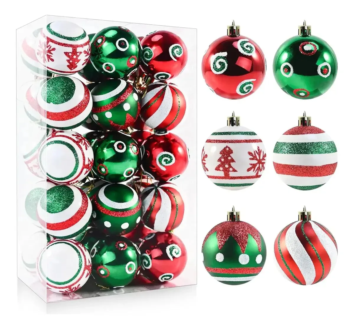 Esferas de Natal de 6 cm, enfeites de decoração, árvore de Natal