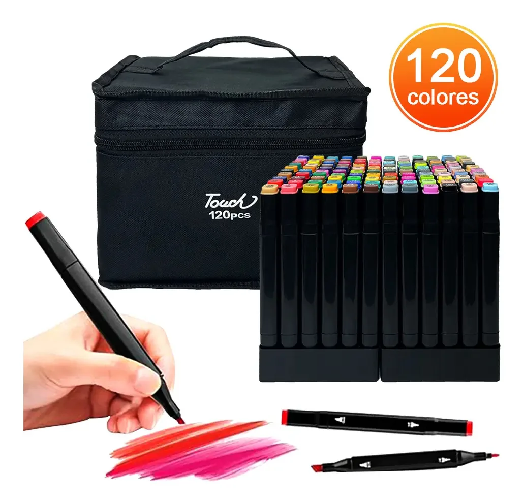 120 marcadores de cores, pincel de lápis duplo, marcadores de caneta de aquarela com base, conjunto de marcadores de desenho para iniciantes, criativos, artistas, amadores, colorir