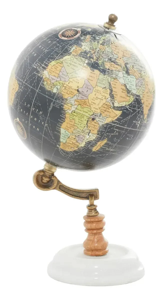 Globo de mármore Deco 79 com base de mármore, 7 x 7