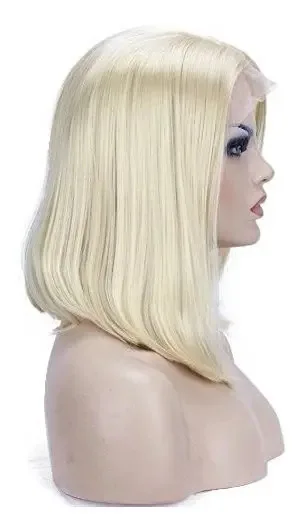 Peruca frontal de renda Aimole Blonde Bob, perucas curtas e retas