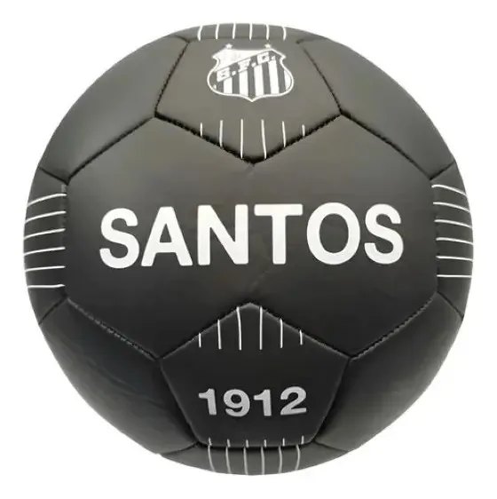Bola de futebol preta Lic Santos