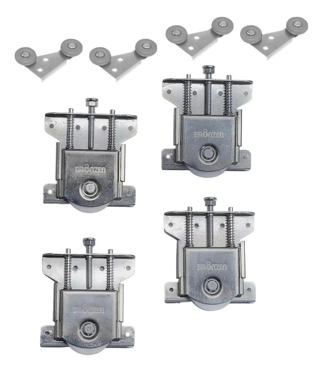 Kit de roda e guia para armário deslizante macio X 4 unidades