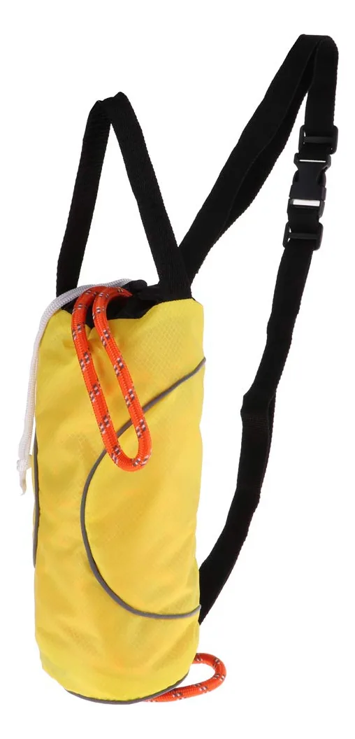 Kesoto - Bolsa de Resgate de Alta Resistência para Caiaques, Iates e Pesca, 16 Metros de Corda Refletiva Bolsa Amarela
