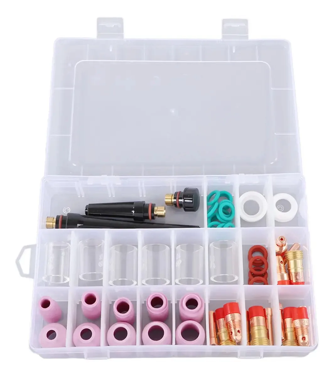 Kit de consumíveis para Tig Torch 55 peças Wp 17 18 26