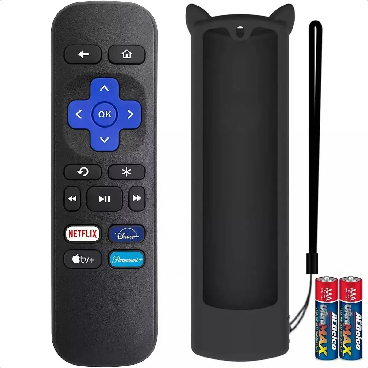 Controle remoto para Roku Smart Tv Tcl Roku (Netflix/Disney Plus/Apple TV/Paramount Plus)