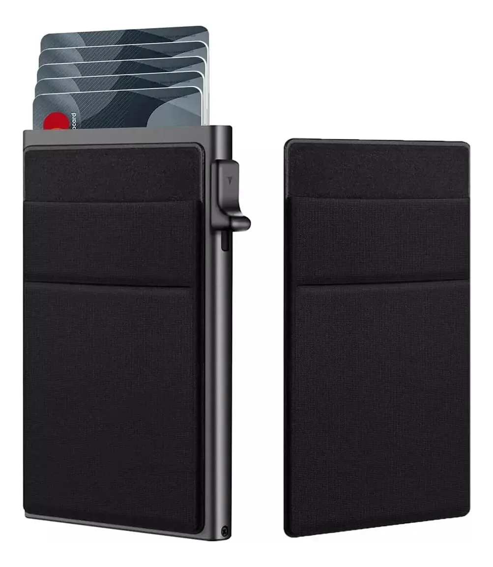 Porta-cartões Pop Out Wallet Suporte de cartão de segurança anti-roubo