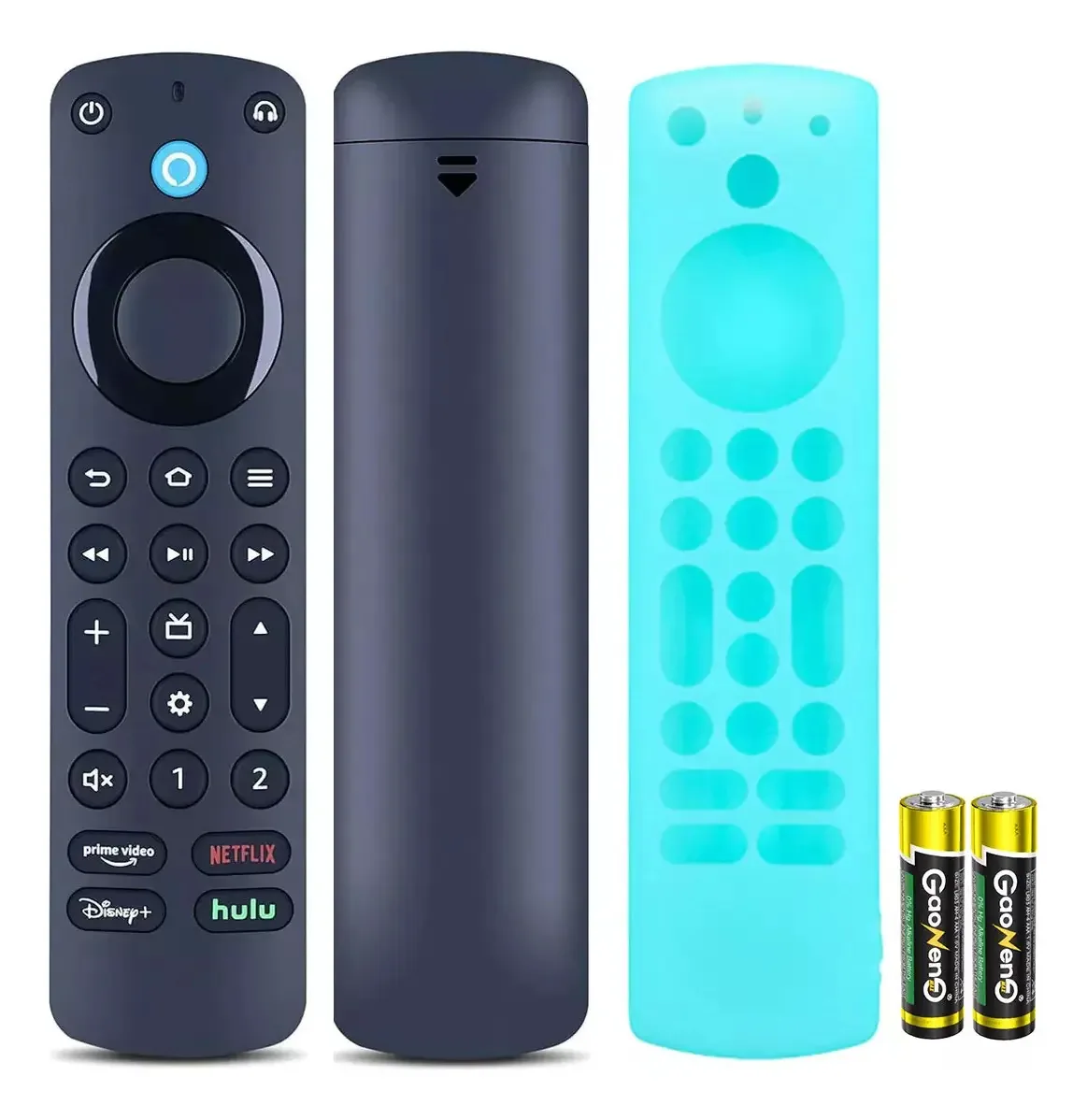 Controle remoto de voz compatível com Amazon Echo Show 21, Fire Tv Cube, Stick 4k Max, Stick HD, Amz Omni Qled, série 4, série 2, Insignia e Toshiba Fire Smart TV