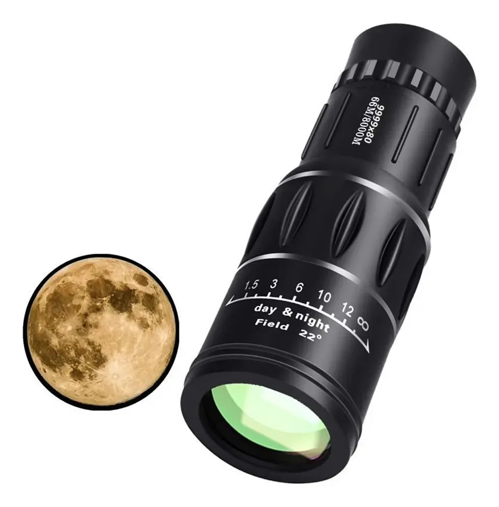 Telescópio monocular 16x52 portátil para exterior CM-TOP WYJ07 Preto
