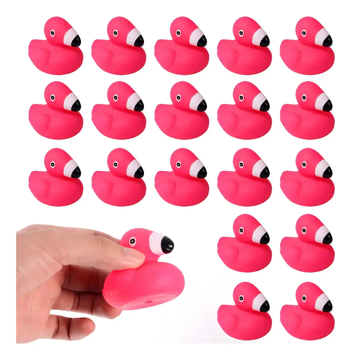24 patos de borracha flamingo, lindos patos de borracha flutuantes