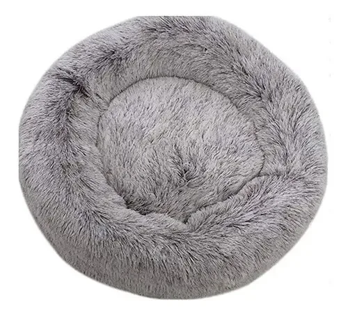 Cama grande cinza anti-stress para animais de estimação