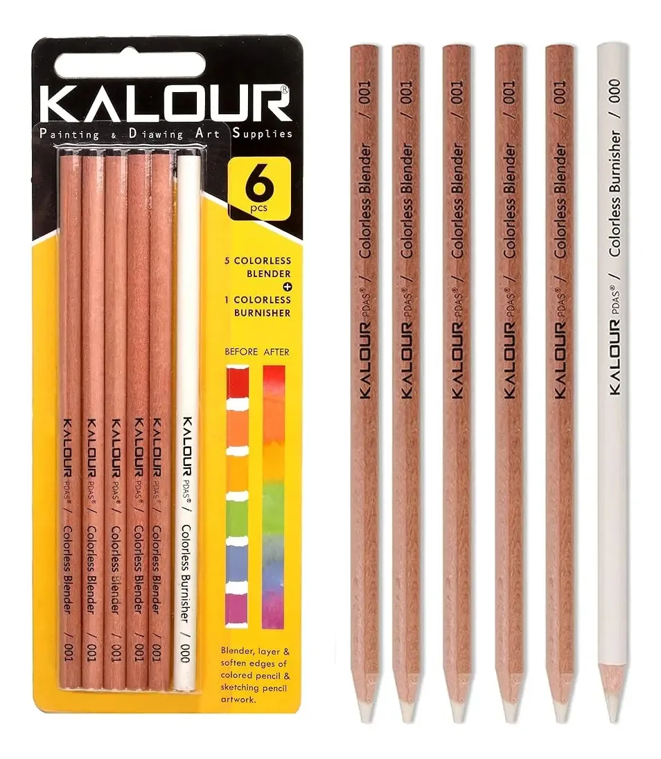 Conjunto de lápis de liquidificador e polidor sem cor Kalour