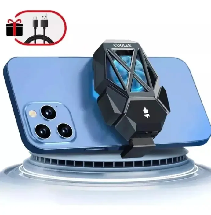 Ventilador de resfriamento de celular ventilado RGB Cooler Gamer Black