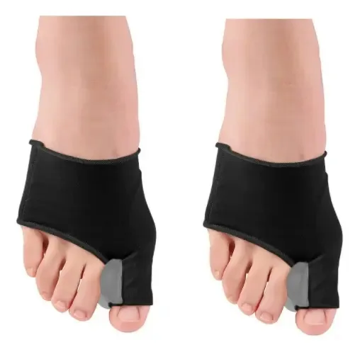 2 Corretor ortopédico Bunion Toe Separator Valgus Black L/xl