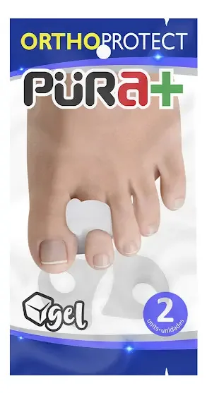 Separador de dedos em gel de silicone puro x pacote com 2 cores multicoloridas